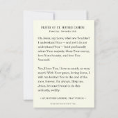 セントマザーカブリニ祈りの言葉宗教修道院 (裏面)