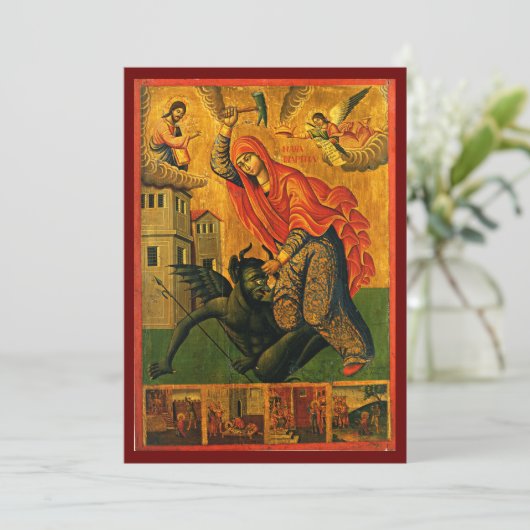 セントマリーナ(マーガレット)アイコン祈りの言葉カード シーズンカード (スタンド正面)