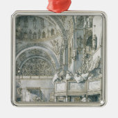 セントマークのバシリカ会堂で歌っている聖歌隊 メタルオーナメント (正面)