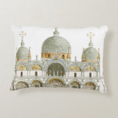 セントマークのバシリカ会堂。 ベニスイタリア アクセントクッション (裏面)