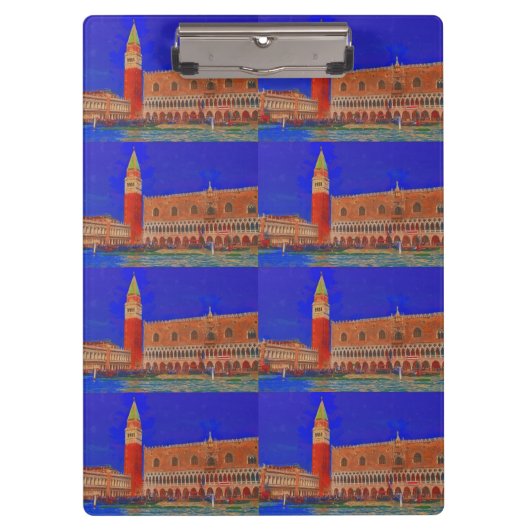 セントマークの正方形のPiazzettaの絵画 クリップボード (正面)