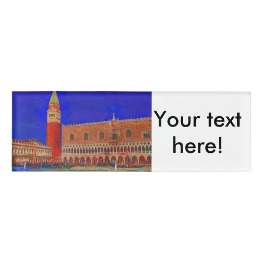 セントマークの正方形のPiazzettaの絵画 名札 (正面)