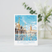 セントマークスクエアヴェネツィアイタリアヴィンテージトラベル ポストカード (スタンド正面)