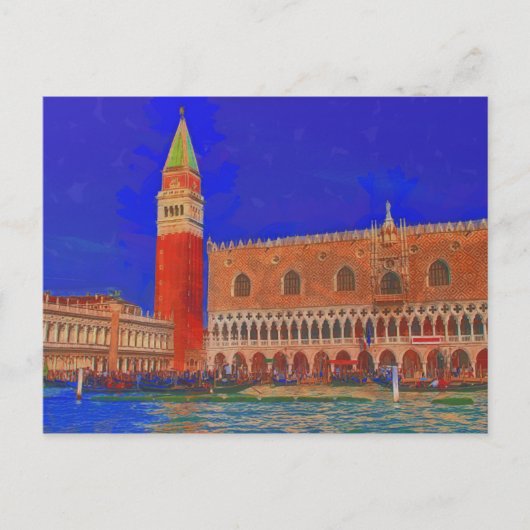セントマークズスクエアピアッツェタ絵画ズ ポストカード (正面)