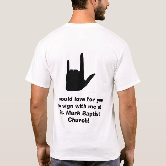 セントマーク耳が聞こえない大臣のTシャツ Tシャツ (裏面)