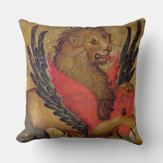 セントマーク(パネルの油)のライオン クッション (正面)