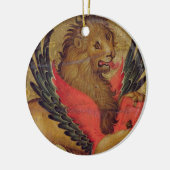セントマーク(パネルの油)のライオン セラミックオーナメント (左)