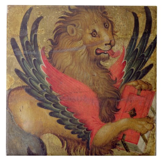 セントマーク(パネルの油)のライオン タイル (正面)