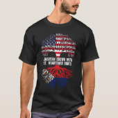セントマータールーツ米国国旗で栽培されたアメリカ人 Tシャツ (正面)