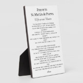 セントマーチンデポレス祈りの言葉人種調和 フォトプラーク (側面)