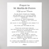 セントマーチンデポレス祈りの言葉人種調和 ポスター (正面)