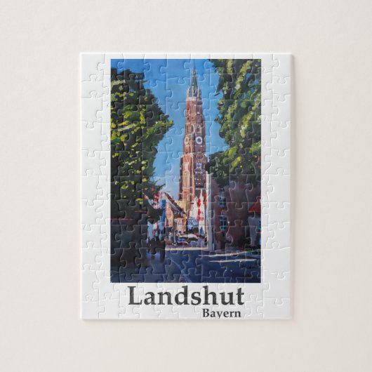 セントマーチン教会とのLandshutのinBavaria ジグソーパズル (縦)