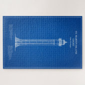 セントマーティンアイランドライトハウス – ミシガン州 – AD ジグソーパズル (横)