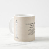 セントマーティンアイランドライトハウス – ミシガン州 – SBD コーヒーマグカップ (正面左)