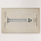 セントマーティンアイランドライトハウス – ミシガン州 – SBD ジグソーパズル (横)