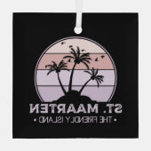 セントマーテンザアイランドレトロフレンドリーシントマーチン ガラスオーナメント (裏面)