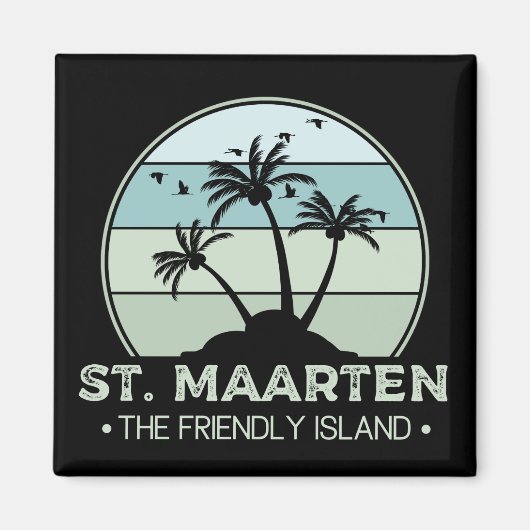 セントマーテンザアイランドレトロフレンドリーシントマーチン マグネット (正面)