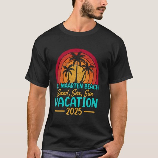 セントマーテンビーチサンドシーサンバケーション2025 Tシャツ (正面)
