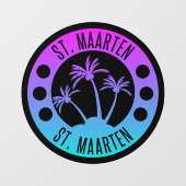 セントマーテンブルーとパープルグラデーションのシントマーティン ウィンドウサイン (シート)