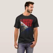 セントマーテンルーツシントマーテン伝統国旗 Tシャツ (正面フル)