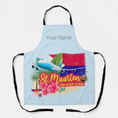 セントマーテンレトロカリブのヴィンテージアイランド飛行機 エプロン (正面)