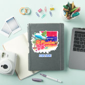 セントマーテンレトロカリブのヴィンテージアイランド飛行機 シール (iPadカバー)