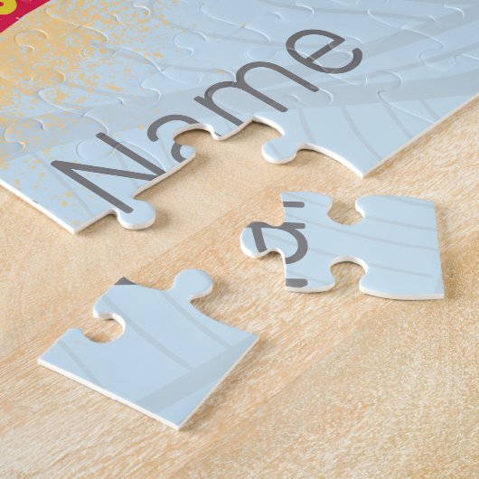 セントマーテンレトロカリブのヴィンテージアイランド飛行機 ジグソーパズル (側面)