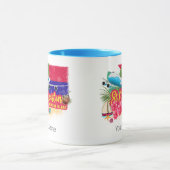 セントマーテンレトロカリブのヴィンテージアイランド飛行機 マグカップ (中央)