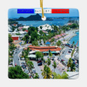 セントマールテン島 – マリゴット湾 セラミックオーナメント (正面)
