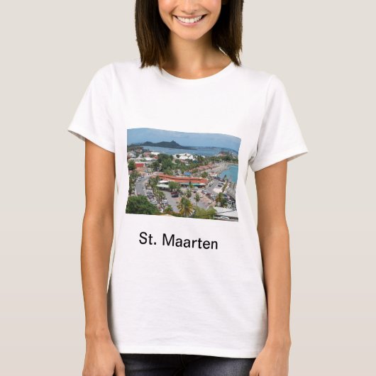 セントマールテン島 – マリゴット湾 Tシャツ (正面)
