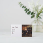 セントミカエルとドラゴンブラウンホワイトパール 名刺 (スタンド正面)