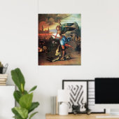 セントミカエルとドラゴン ポスター (ホームオフィス)