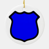 セントミカエルのシールド(スタイル2)円形 セラミックオーナメント (裏面)