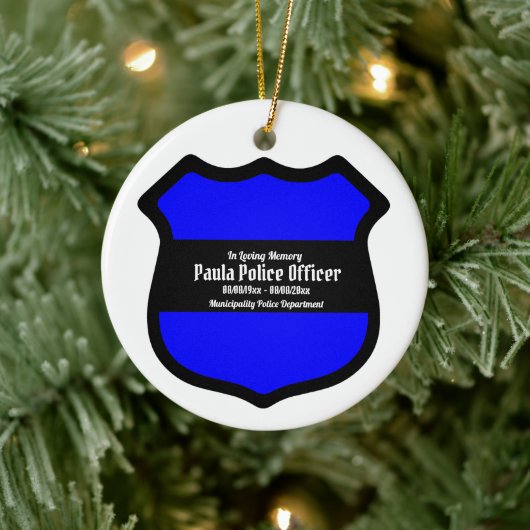 セントミカエルのシールド(スタイル3)円形 セラミックオーナメント (ツリー)