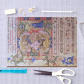 セントミカエルアンティークフローラルパーチメント 薄葉紙 (クラフト)