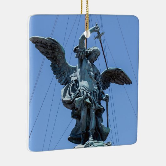 セントミカエル像 – カステルサンタンジェロトップ,ローマ セラミックオーナメント (右)
