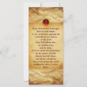 セントミカエル祈りの言葉カード (裏面)