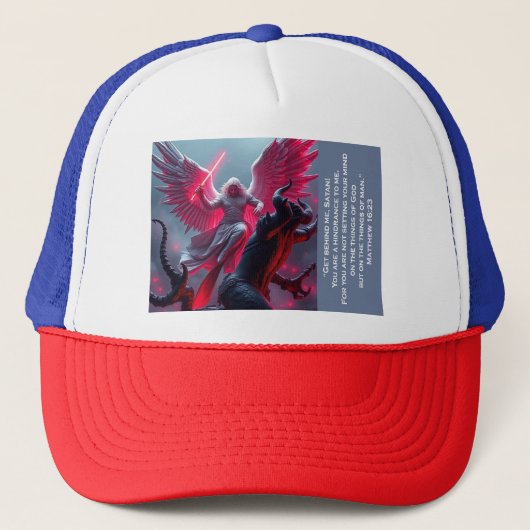 セントミカエル・ザ・アーチャンエルスレイズSatan Trucker Hat キャップ (正面)