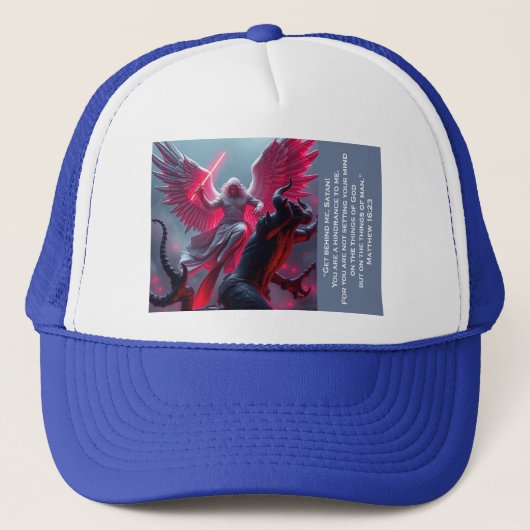 セントミカエル・ザ・アーチャンエルスレイズSatan Trucker Hat キャップ (正面)
