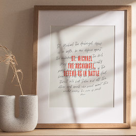 セントミカエル・ザ・アーチャンエル祈りの言葉ポスター ポスター