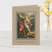 セントミカエル・ザ・アーチャンエル祈りの言葉 カード (黄色い花)