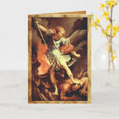 セントミカエル・ザ・アーチャンエル祈りの言葉 カード (黄色い花)