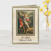 セントミカエル・ザ・アーチャンエル祈りの言葉 カード (黄色い花)