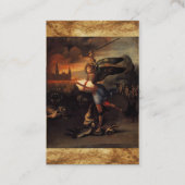 セントミカエル&ドラゴンブラウンパーチメントクリーム 名刺 (裏面)