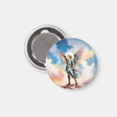 セントミカエルArchangelラウンドマグネット マグネット (正面/裏面)