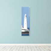 セントメアリーのライトハウスオンザコーストバーチカルキャンバス キャンバスプリント (インサイチュ (ウッドフロア))