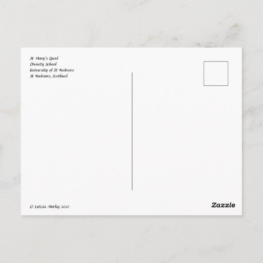 セントメアリーズクワッド大学セントアンドリュース・スコットランド ポストカード (裏面)