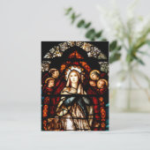 セントメアリーズ・ゴールウェイの聖書内のステンドグラス ポストカード (スタンド正面)