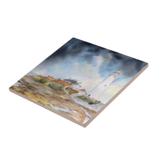 セントメアリーライトハウスウィットリーベイウォーターカラー タイル (側面)