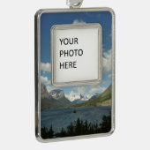 セントメアリーレイクIIアットグレイシャナショナルパーク シルバープレートフレームオーナメント (右)